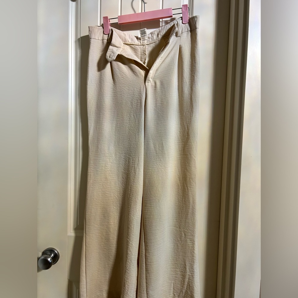 Ultra Flirt Cream Wide Leg Pants